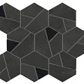 Мозаика Буст/ boost tarmac mosaico hex black 25x28,5