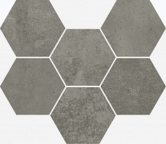 Италон TERRAVIVA DARK MOSAICO HEXAGON серый 