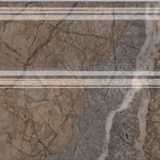 Керамогранит Плинтус Театро коричневый обрезной 15x25