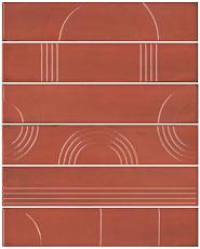 Керамическая плитка Панно kerama marazzi kmp3sta005rn6x Панно Мажорель красный глянцевый из 6 частей 28.5x36