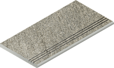 Ступени Нордика Сильвер закругленная грип 620040000164 серый 30x60