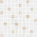 Керамическая плитка Декор Астория белый мозаичный 25x75