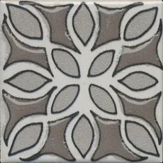 Керамическая плитка вставка анвер 1 серый 4,85x4,85