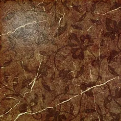 Керамогранит Сицилия Коричневый Декор Листья 45x45