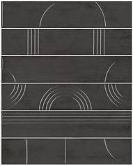 Керама Марацци Панно Kerama Marazzi KMP3STA009RN6X Панно Мажорель черный глянцевый из 6 частей чёрный 