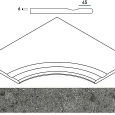 Керамогранит ГРЭЙ БОРtИК 60x60 С ВЫЕМКОЙ УГЛ.ЗАКР.30 60x60