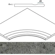 Керамогранит ГРЭЙ БОРtИК 60x60 С ВЫЕМКОЙ УГЛ.ЗАКР.30 60x60