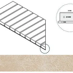 Керамогранит МАГНЕЗИО РЕШЁТКА СТРИМ 20 ЛЕВ 25x60