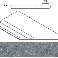 Керамогранит СИЛВЕР БОРТИК 30x60 С ВЫЕМКОЙ ЗАКРУГ. ПР 30x60