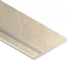 Бортик Италон Материя x2 Магнезио с выемкой закругленный левый 620090001201 бежевый 30x120