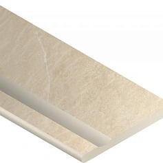 Бортик Италон Материя x2 Магнезио с выемкой закругленный левый 620090001201 бежевый 30x120