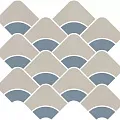 Керамическая плитка Декор kerama marazzi kmd2hid005br Таделакт наборный бежевый светлый, синий светлый матовый обрезной 28x30