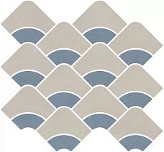 Керамическая плитка Декор kerama marazzi kmd2hid005br Таделакт наборный бежевый светлый, синий светлый матовый обрезной 28x30
