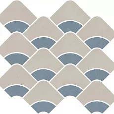 Керамическая плитка Декор kerama marazzi kmd2hid005br Таделакт наборный бежевый светлый, синий светлый матовый обрезной 28x30