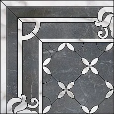 Керамическая плитка Декор Виндзор 1/4 розона 60x60
