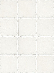 Керама Марацци Византия белый, полотно 30х40 из 12 частей 9,9х9,9 белый для ванной