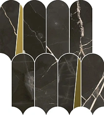 Италон Мозаика Италон  Стелларис Абсолют Блэк Элегант 32,5х36,1 чёрный 