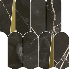 Мозаика Италон  Стелларис Абсолют Блэк Элегант 32,5х36,1 33х33