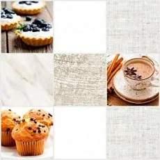 Керамическая плитка десерт светлый микс верх 02 30x30