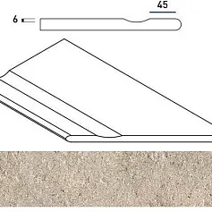 Керамогранит ДЕЗЕРТ БОРТИК 30x60 С ВЫЕМКОЙ ЗАКРУГ.ПР 30x60