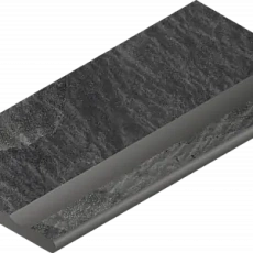 Бортик Италон Материя x2 Титанио с выемкой закругленный 620090001198 черный 30x120