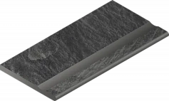 Бортик Италон Материя X2 Титанио с выемкой закругленный 620090001198 черный