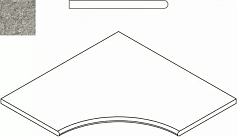 Италон Бортик Италон Discover X2 Grey Bordo Angolare Round 60x60 серый 