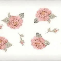 Керамическая плитка веджвуд цветы белый грань 15035 n 15x40