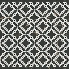 Керамическая плитка Декор Келуш 1 черно-белый 14x34