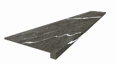 Ступени coliseumgres Микеланджело Дарк фронтальная 620070002499 черный 33x60