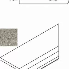 Керамогранит Бортик Италон Дискавер x2 grey bordo svasato round dx правый 30x60 30x60