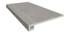 Ступени Комплект estima ln02 luna grey (Ступень 33x120 непол. прямоугол. бортик с насечками + Подступенок 14,5x120) 33x120
