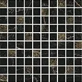 Керамическая плитка Декор Астория черный мозаичный 25x75