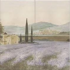 Керамическая плитка Панно Пикарди Лавандовое поле 30x60
