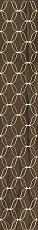 Керамическая плитка ethereal золотой геометрический бордюр коричневый 9x60