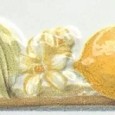 Керамическая плитка Бордюр kerama marazzi tla004h Капри Лимончики глянцевый 3x9.8