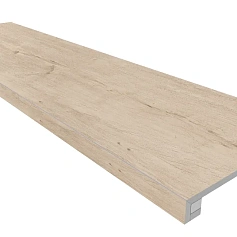 Ступени Комплект estima sf02 Софт Вуд creamy (Ступень 33x120 непол. прямоугол. бортик без насечек + Подступенок 14,5x120) 33x120
