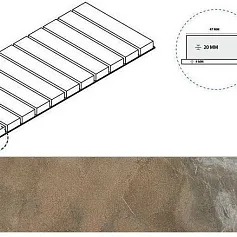 Керамогранит дарк решётка стрим 20 пр 25x60
