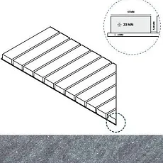 Керамогранит силвер решётка стрим 20 лев 25x60