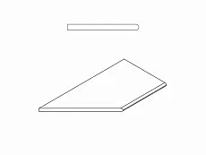 Бортик Италон Авангард x2 Пьюр закругленный левый 620090001167 серый 30x120