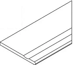 Бортик Италон Космос Грэй с выемкой закругленный правый 620090001397 серый