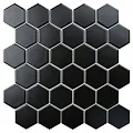 Мозаика Хексагон small black Матт 26,5x27,8