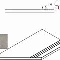 Керамогранит Ступень Италон Дискавер/ discover x2 grey bordo grip sx Левый 30x60 30x60