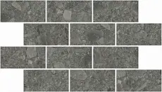 Керамическая плитка Декор kerama marazzi dd606220\mm Чеппо ди Гре мозаичный антрацит матовый обрезной 20x34.6