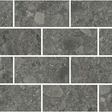 Керамическая плитка Декор kerama marazzi dd606220\mm Чеппо ди Гре мозаичный антрацит матовый обрезной 20x34.6