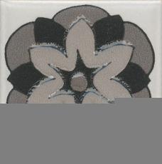 Керамическая плитка вставка анвер 2 серый 4,85x4,85