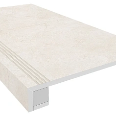 Ступени Комплект estima ma00 Аметис Мармулла ivory (33x120 непол. прямоугол. бортик с насечками + Подступенок 14,5x120) 33x120
