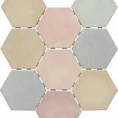 Керамическая плитка Патакона микс, полотно из 9 частей (размер каждой части 12х10,4) 10,4x12