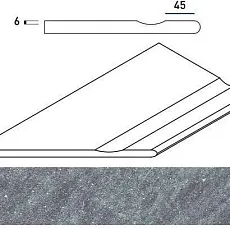 Керамогранит СИЛВЕР БОРТИК 30x60 С ВЫЕМКОЙ ЗАКРУГ.ЛЕВ. 30x60