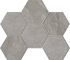 Мозаика estima ln02/te02 luna hexagon grey серый 25x28.5